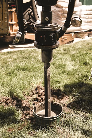 Grouted helical piles in Aspen