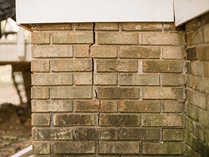 Cracked Brick Foundation in The Western Slope