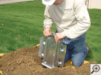 Steel earth anchor assembly installation in Delta.