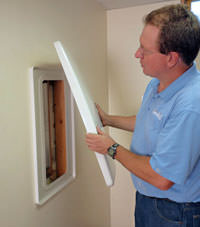wall anchor covers installed in a foundation repair for a Vail home.