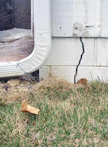 foundation wall cracks due to street creep in Palisade