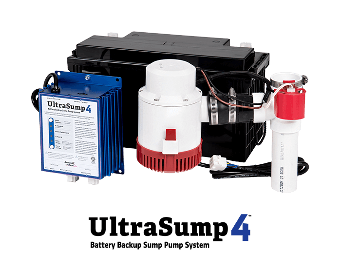 a battery backup sump pump system in Delta